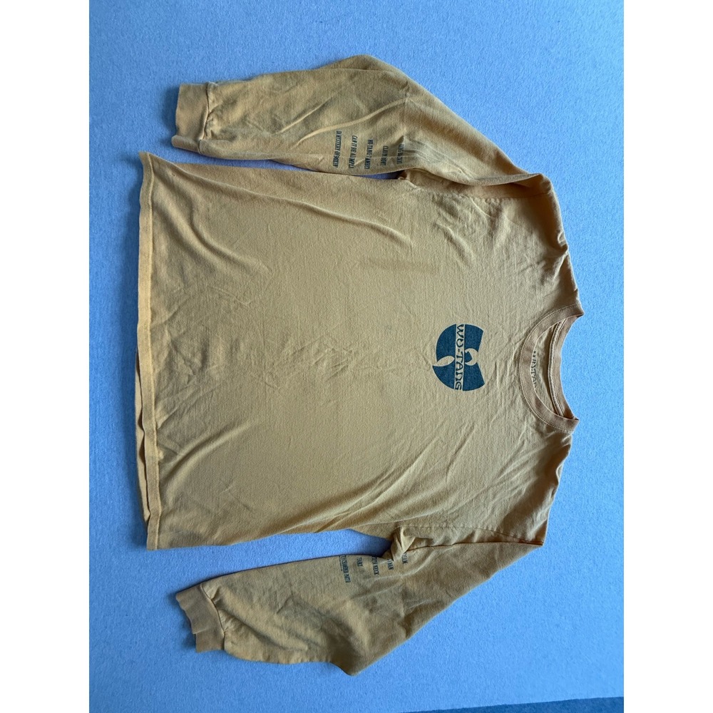 Wu-Tang Clan Long Sleeve Graphic T-Shirt Mustard Yellow Gold XL 36 Chambers